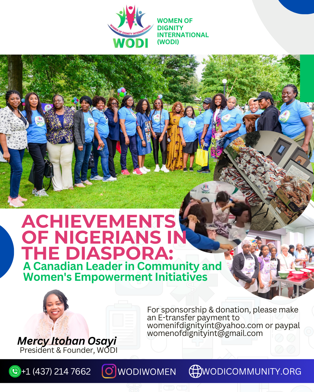 Achievements of Nigerians in the Diaspora: A Canadian Leader in Community and Women's Empowerment Initiatives